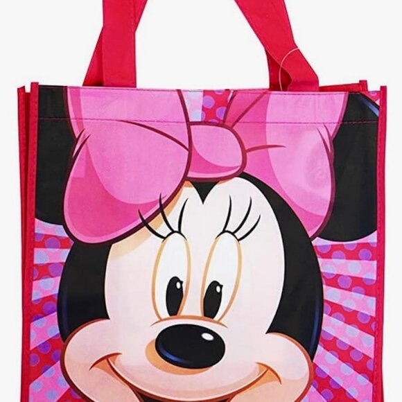 Disney Minnie Mouse Shopper Tote Bag Grocery Beach Shopping Bow Dots Pink - Picture 9 of 9